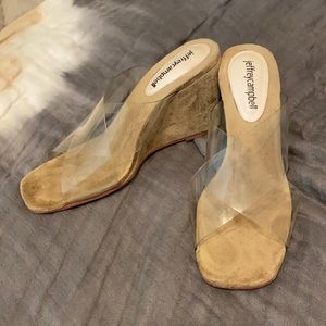 Jeffrey Campbell Clear Strap Wedge Sandal